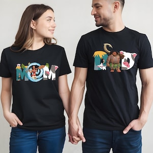 Disney Moana Family Shirt Maui Sweatshirt Moana Mom Dad T-Shirt Disneyland Trip Shirt Hei Hei and Pua Tee Moana Princess Birthday Shirt