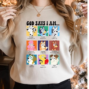 God Says I Am Cute Dog Shirt Funny Cute Dog Shirt Cute Dog And Friends Shirt Dog Cartoon Shirt Cute Dog Shirt Dog Lover Gift Blue Fan Tee
