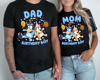 Blue Birthday Family Shirt Boy Birthday Matching Shirts Blue Mom Dad Tee Blue Birthday Boy Custom Tee Birthday Party Shirt Personalized