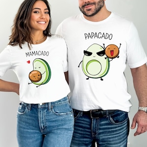 Mamacado Papacado Shirt Baby Announcement Tee Mom Shirt Couple Matching Baby Reveal Party Shirt Birthday Party Shirt Pregnancy Announcement