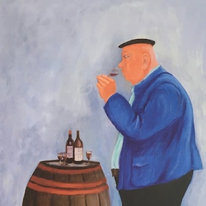 Original Vintage Print 1991 By Margaret Loxton. The Cellarman, Maison Latour. French Scenes, Modern Art, Wall Art, Home Decor