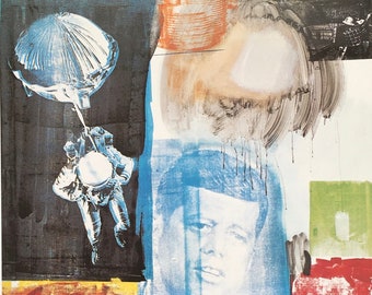 Original Vintage Print 1995.  Retroactive I by Robert Rauschenberg 1964.  Pop Art, Modern Wall Art, Home Decor