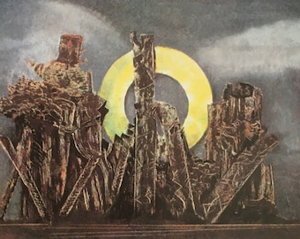 Original Vintage Print 1973 by Max Ernst. The Great Forest (1927). Surrealism, Modern Wall Art, Home Decor