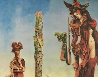 Original Vintage Print 1973 by Max Ernst. Napoleon in the