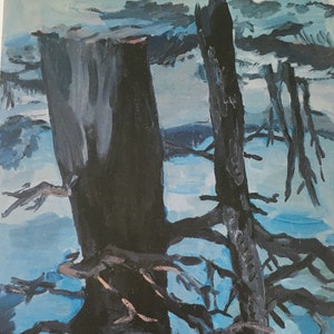 Stampa vintage originale 1985 di Georg Baselitz. The Forest On Its Head (1969) Arte tedesca, arte moderna, home deco, wall art