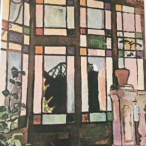 Original Vintage Print 1987 By Raoul Dufy. Window With Colored Panes (1906) French Impressionism, Fauvism, Modernism, Wall Art, Home Decor