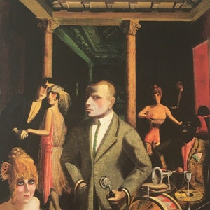 Stampa vintage originale 1985 di Otto Dix. Hommage To Beauty (1922) Arte tedesca, arte moderna, home deco, wall art