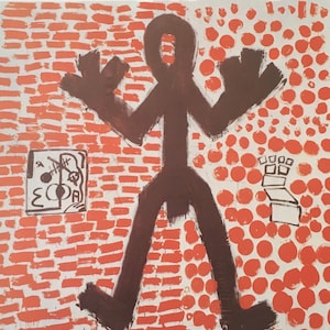 Impresión vintage original de 1985 de A R Penck. Standart (1971) Arte alemán, arte moderno, decoración del hogar, arte mural
