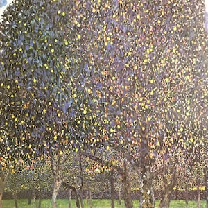 Original Vintage Print 1988 By Gustav Klimt. Landscapes. The Pear Tree (1903) Art Nouveau Symbolism Modern Wall Art