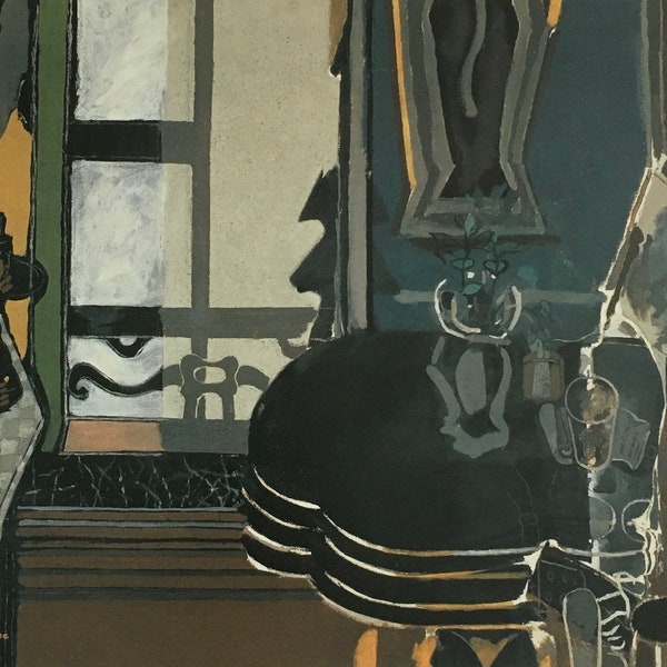 Original Vintage Print 1997 by Georges Braque. The Living Room (1944) Cubism, Fauvism, Modern Art, Home Decor, Wall Art