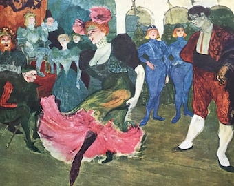 Original Vintage Print 1955 by H. Toulouse-Lautrec. Le Ballet De Chilperic: Marcelle Lender (1895) French Impressionism Modern Wall Art