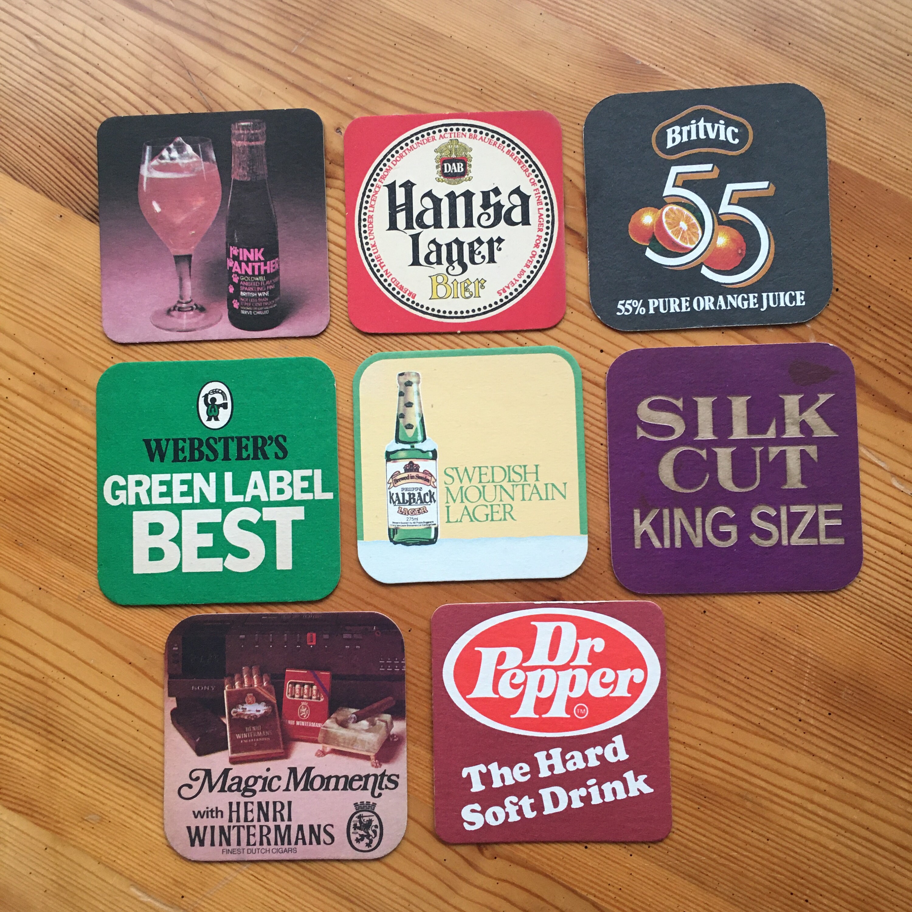 8 Original Vintage Beer Mats/ Pub Coaster's Various Etsy UK
