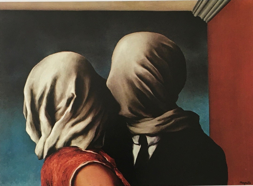 ルネ・マグリット　恋人たち René Magritte ポスター Amazon.co.jp: René Magritteルネ・マグリット《恋人たち
