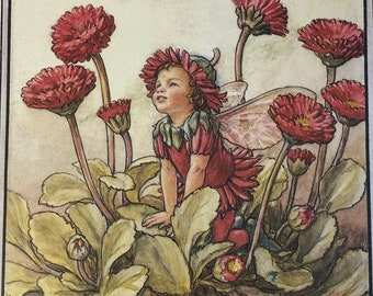 NEW Cicely Mary Barker Flower Fairy Postcard Double Daisy Fairy 