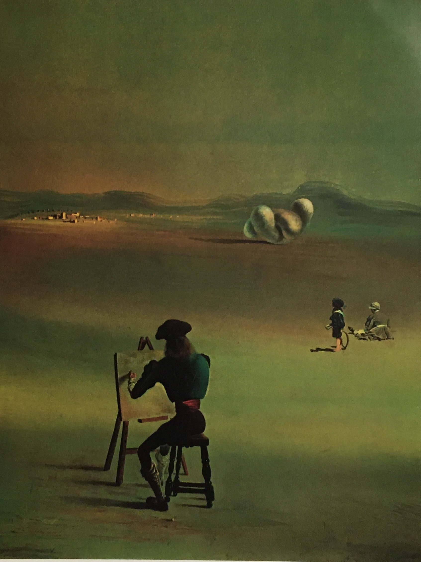 Original Vintage Print 1985 by Salvador Dali. Enigmatic Elements