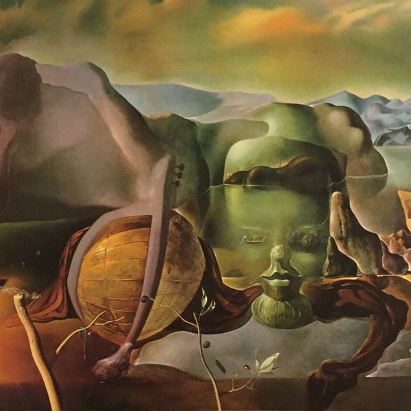 Original Vintage Print 1985 by Salvador Dali. The Endless Enigma (1938) Surrealism, Modern Wall Art, Home Decor