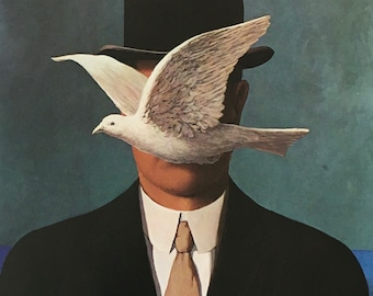 ルネ・マグリットによる1975年のオリジナルヴィンテージプリント。山高