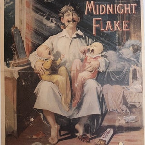Oryginalny Vintage 1982 Tobacco Advertising Print. Jestem w porządku! Palenie papierosów Midnight Flake Ogdens. Plakat reklamowy na ścianę.
