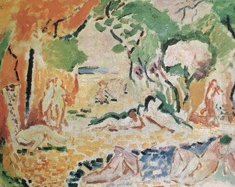 Original Vintage Print 1989 By Henri Matisse. Sketch For Joy of Life (1906) French, Fauvism, Post-Impressionism, Wall Art, Home Decor