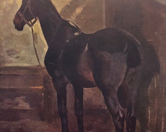 Original Vintage Print 1944 by Lionel Edwards. Old Age. Horses. British Equestrian Wall Art Home Decor For Any Room.