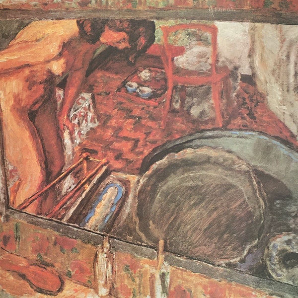 Original Vintage Print 1987 by Pierre Bonnard. The Tub (1915) Post-Impressionism Les Nabis Intimism, Wall Art Home Decor
