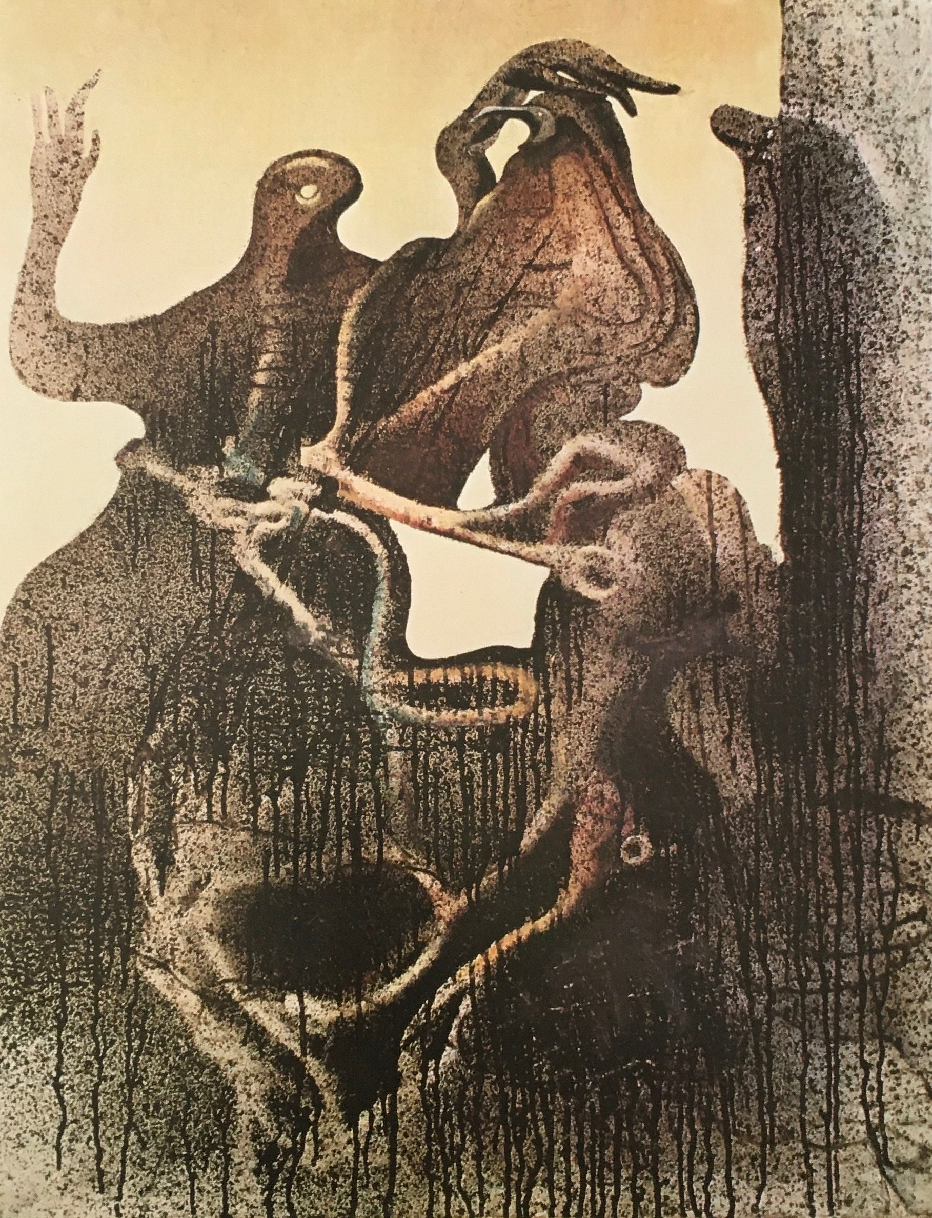 マックス・エルンストによるオリジナルヴィンテージプリント 1975年