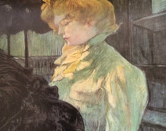 Original Vintage Print 1966 by H. Toulouse-Lautrec. The Modiste (1900) French Impressionism, Modern Wall Art, Home Decor