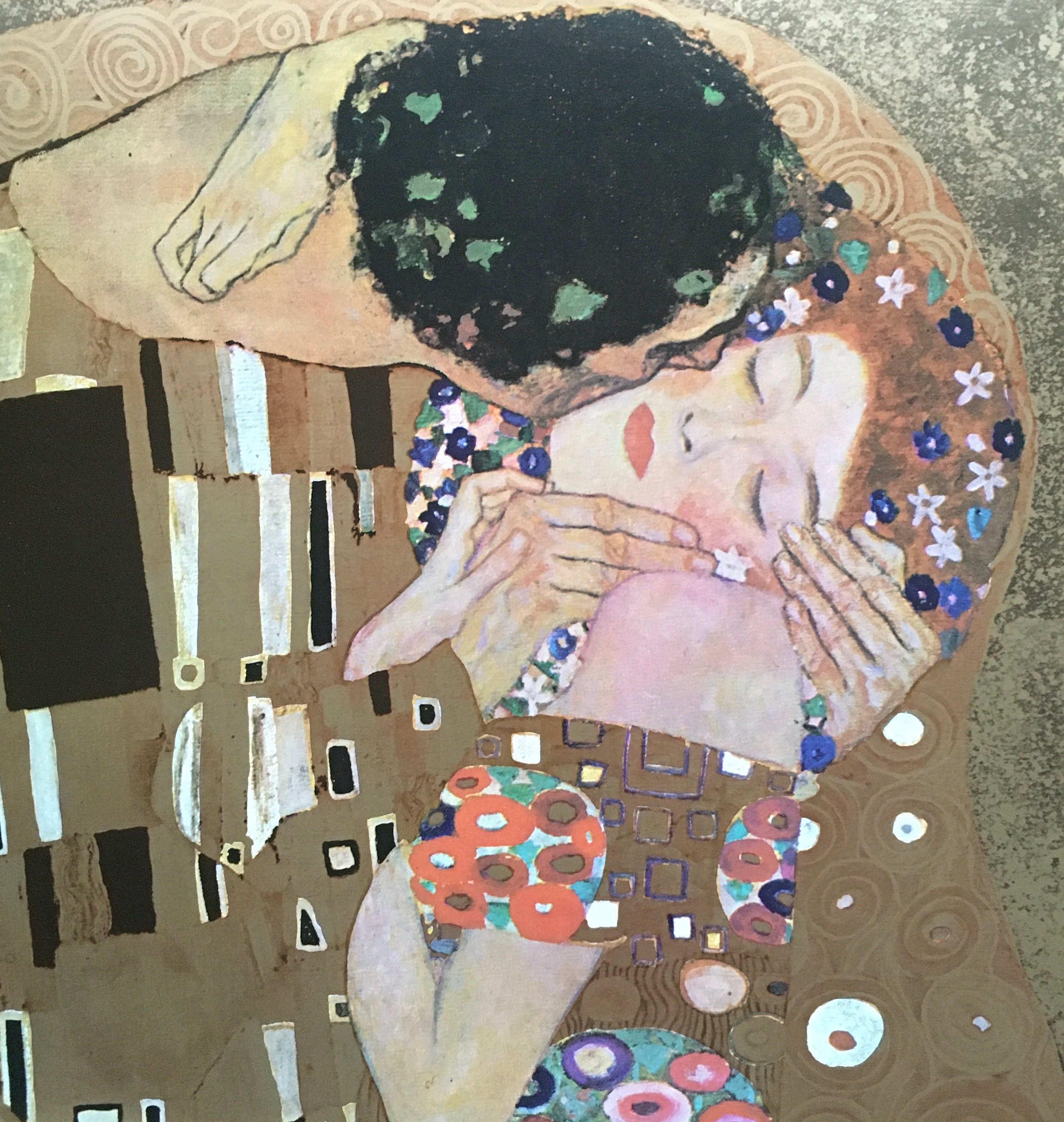 Original Vintage Print 1986 By Gustav Klimt. The Kiss (1907-8) Art Nouveau Women In Art Symbolism Modern Wall Art