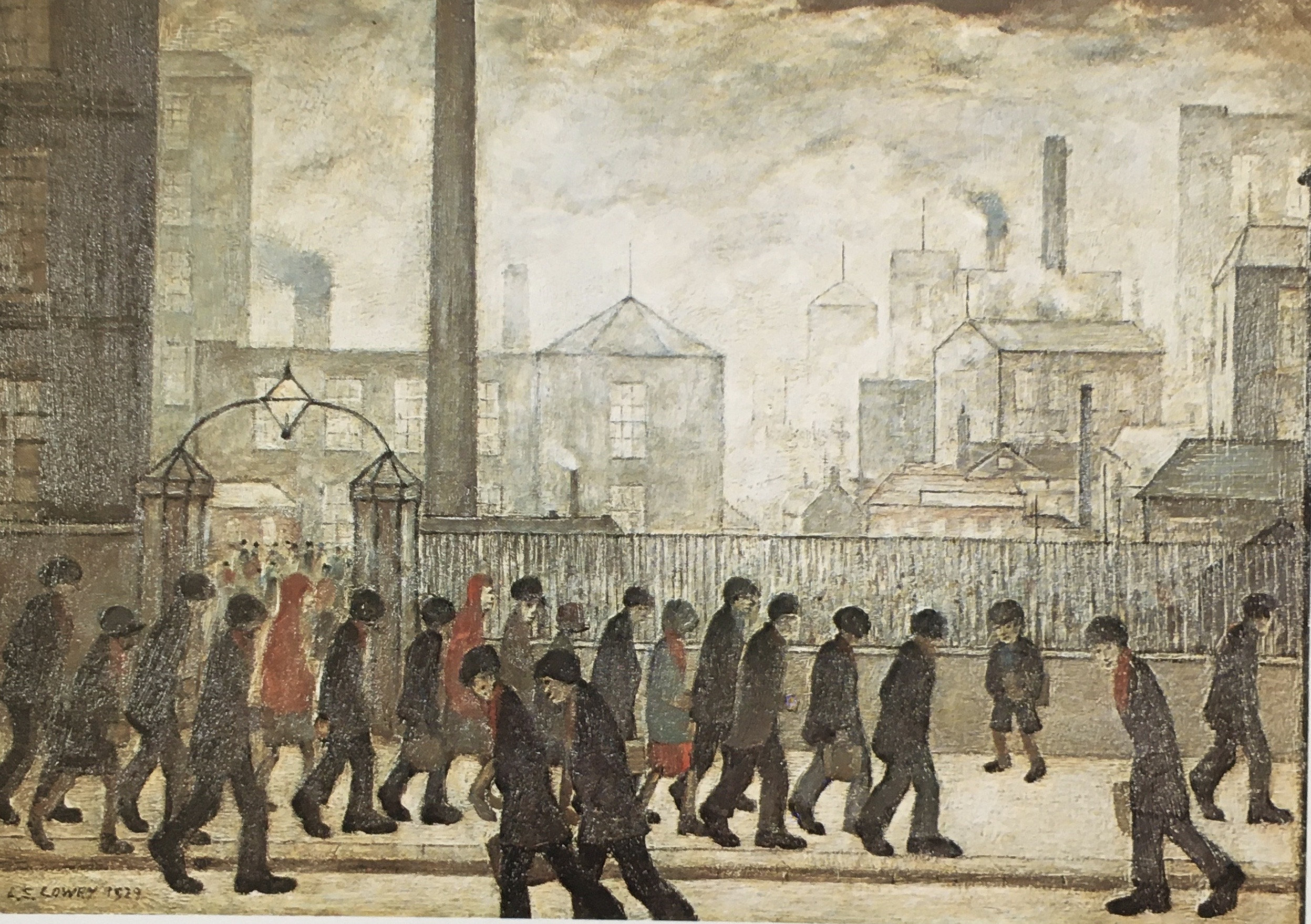Original Vintage Print 1978 by L.S. Lowry. Returning From Work (1929 ...