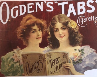 Original Vintage 1982 Tobacco Advertising Print.  Ogdens "Tabs" Cigarettes. Poster Advertising Wall Art, Home Decor.
