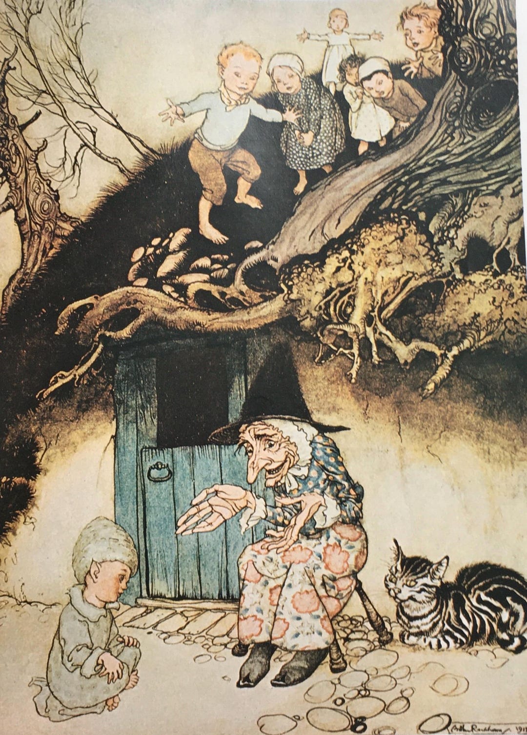 Original Vintage Print 1975, by Arthur Rackham. Old Woman Lived Under ...