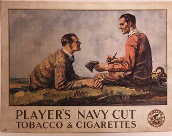 Original Vintage 1982 Tobacco Advertising Print. Players Navy Cut Tobacco And Cigarettes. Poster Advertising Wall Art. Home decor