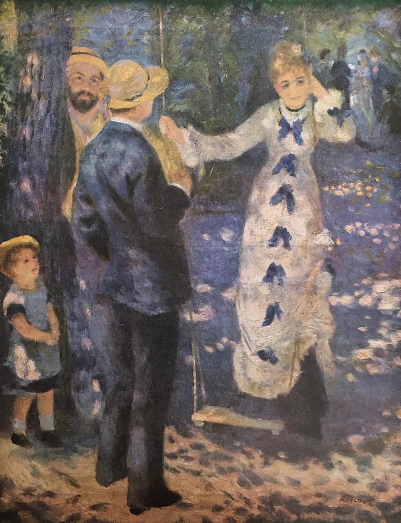 Original Vintage Print 1951 By Auguste Renoir The Swing La Balancoire original-vintage-print-1951-by-auguste-renoir-the-swing-la-balancoire