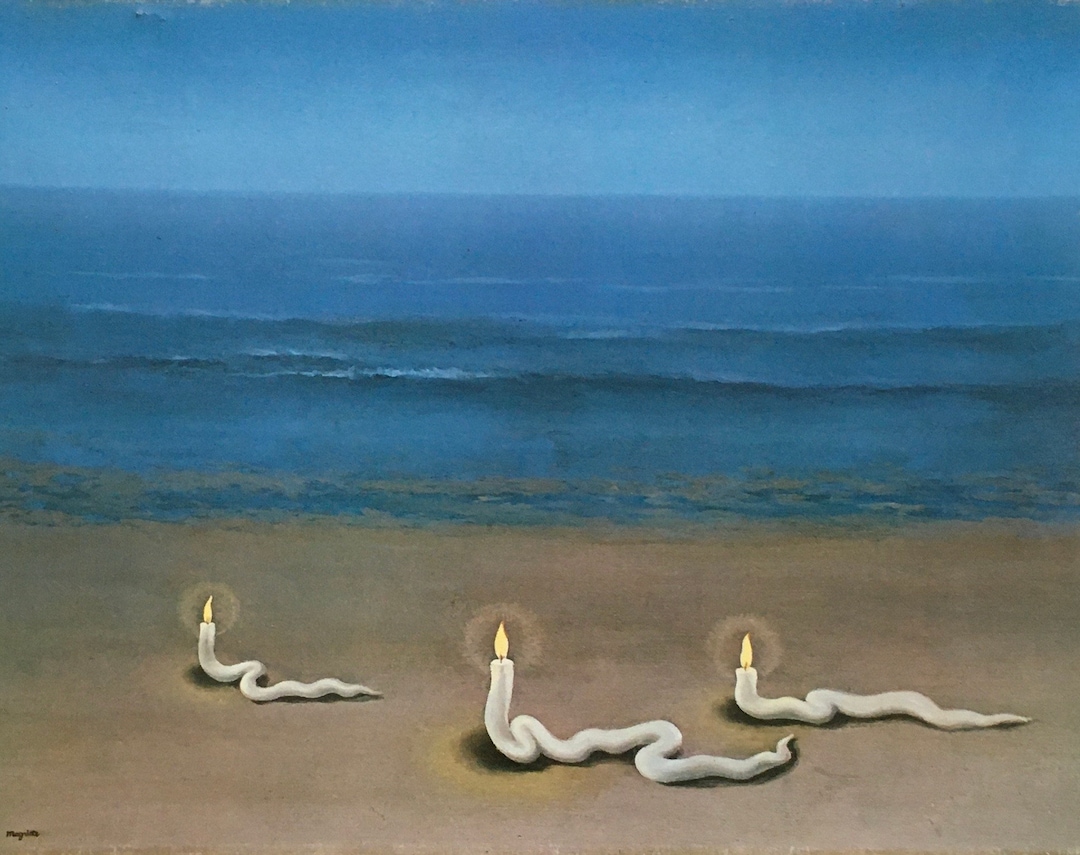 Original Vintage Print 1986 by Rene Magritte. Meditation (1937