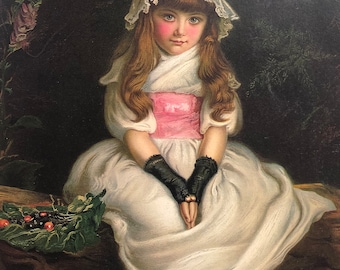 Original Vintage 1978 Pears' Advertising Print. Pears' Soap. Millais' Rosy-Cheeked Sweetie.  'Cherry Ripe '. Poster Advertising Wall Art