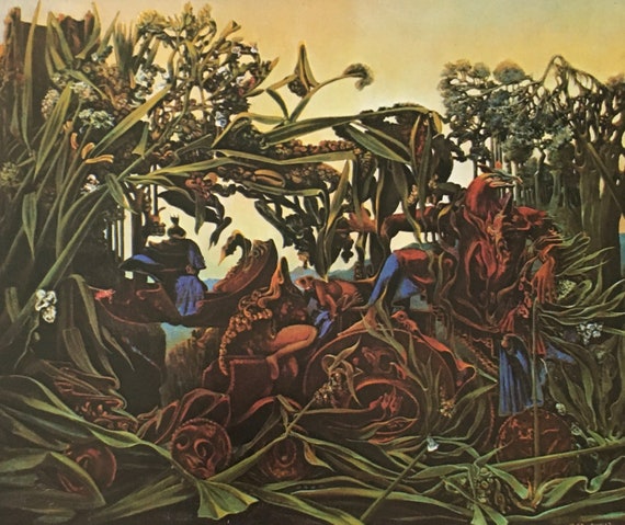 Original Vintage Print 1975 by Max Ernst. the Evening Song (1938