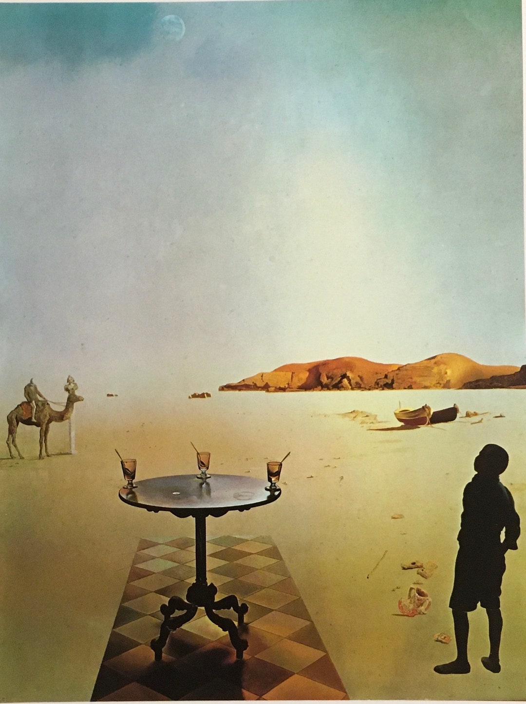 Original Vintage Print 1985 by Salvador Dali. the Sun Table (1936