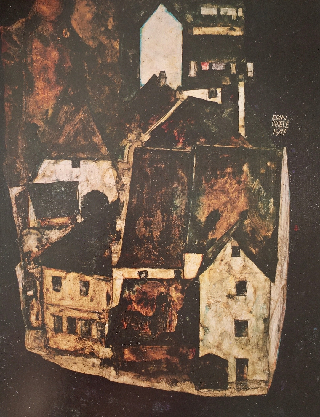 エゴン・シーレによる 1988 年のオリジナル ヴィンテージ プリント。死