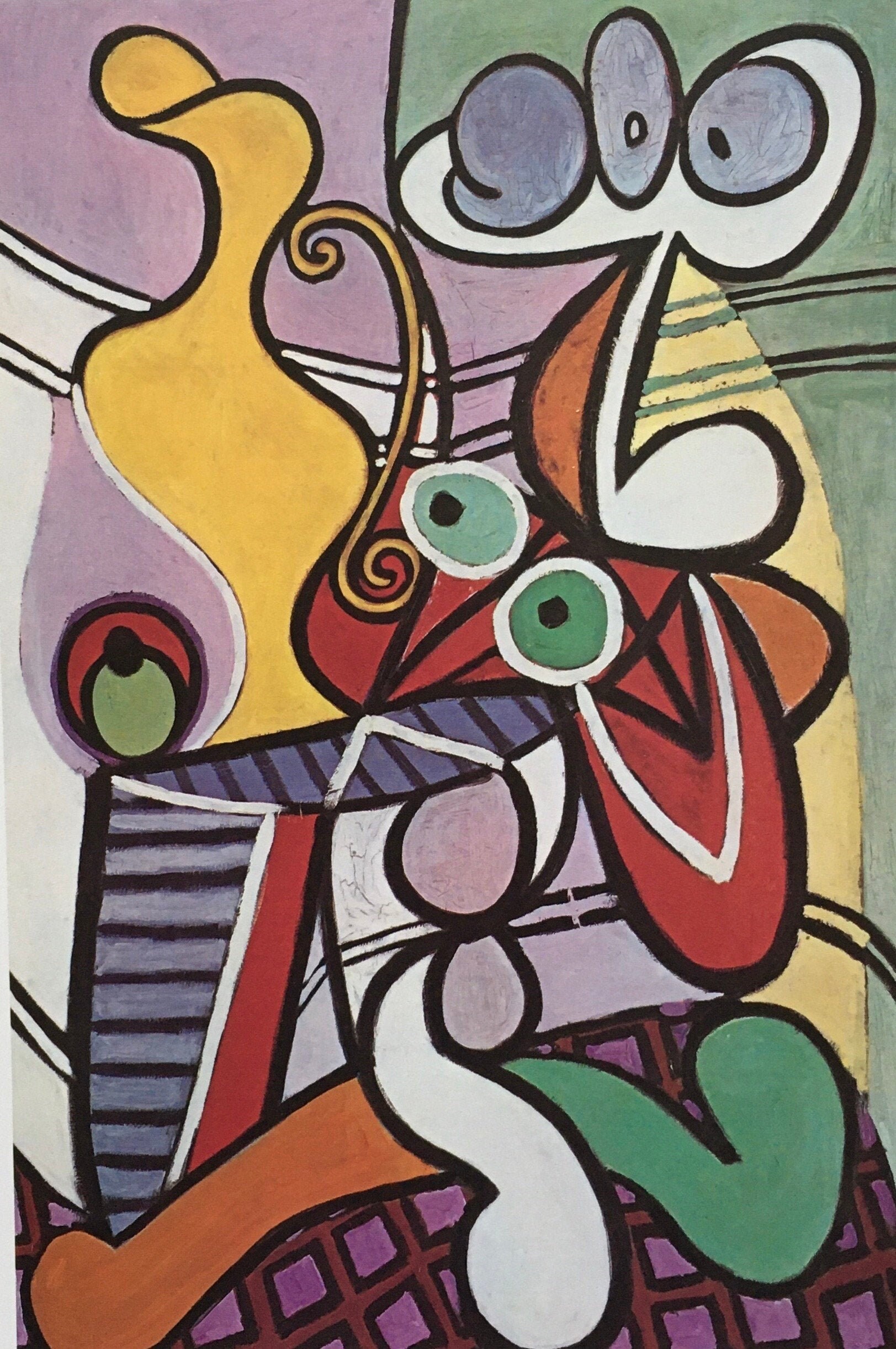 Vintage 1961 Pablo Picasso Abstract Surrealist Still Life Art Print Vintage 1961 Pablo Picasso Abstract Surrealist Still Life Art Print