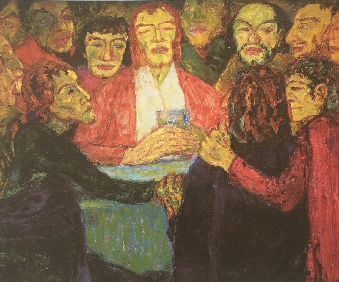 Original Vintage Print 1985 by Emil Nolde. the Last Supper Etsy