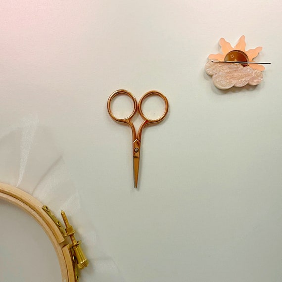 Mini Rose Gold Embroidery Scissors Thread Scissors Mini Etsy