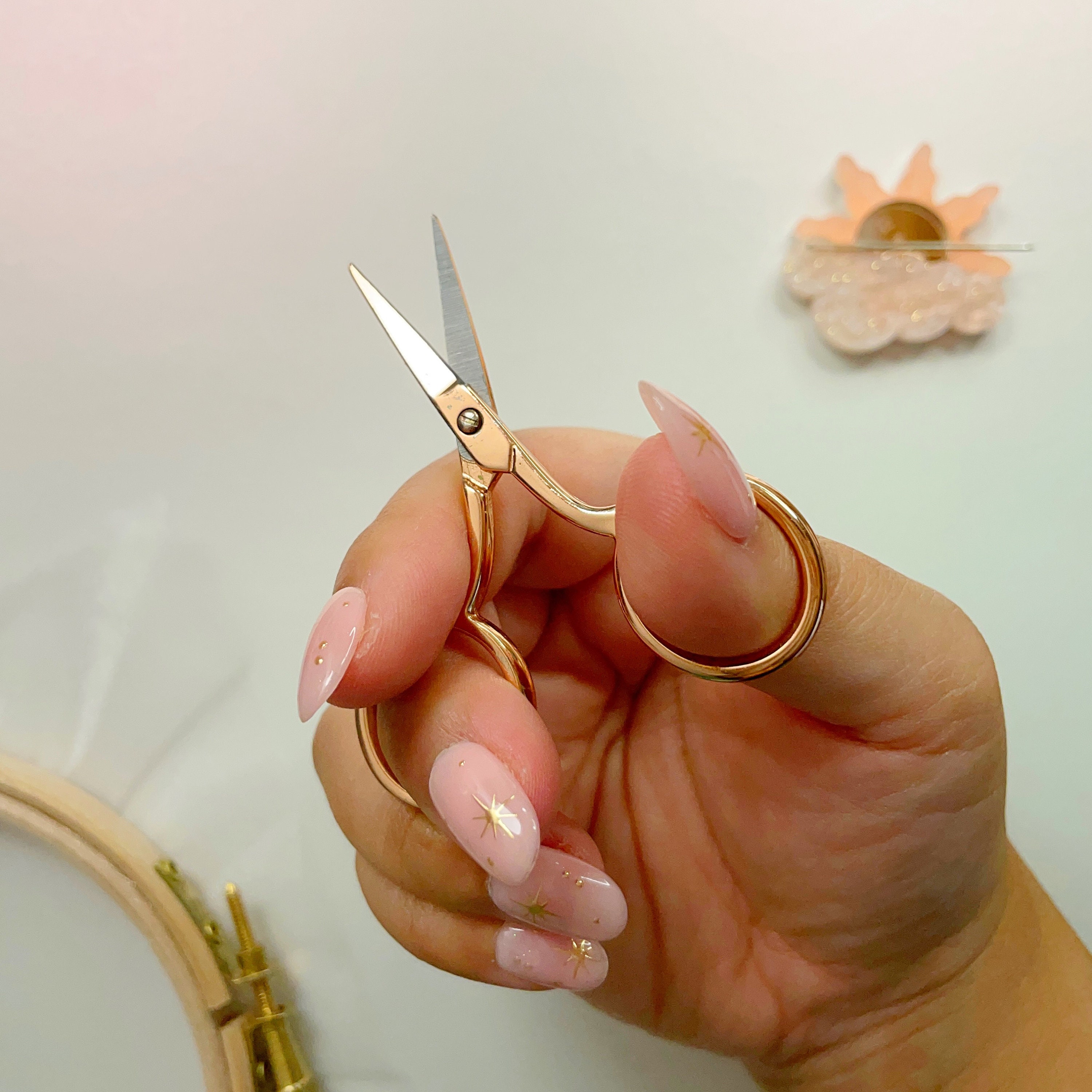 Mini Rose Gold Embroidery Scissors Thread Scissors Mini Etsy