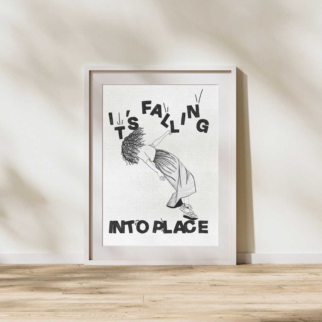 Falling Into Place Art Print: Inspirational Sobriety Decor (digital ...