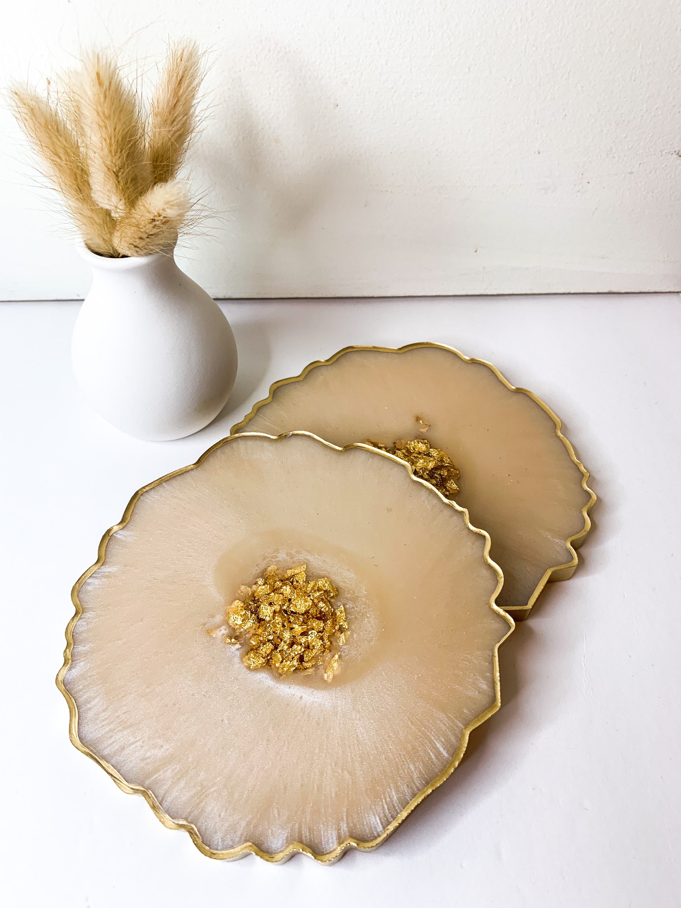 Harz Geode Achat Untersetzer Set Benutzerdefinierte | Etsy