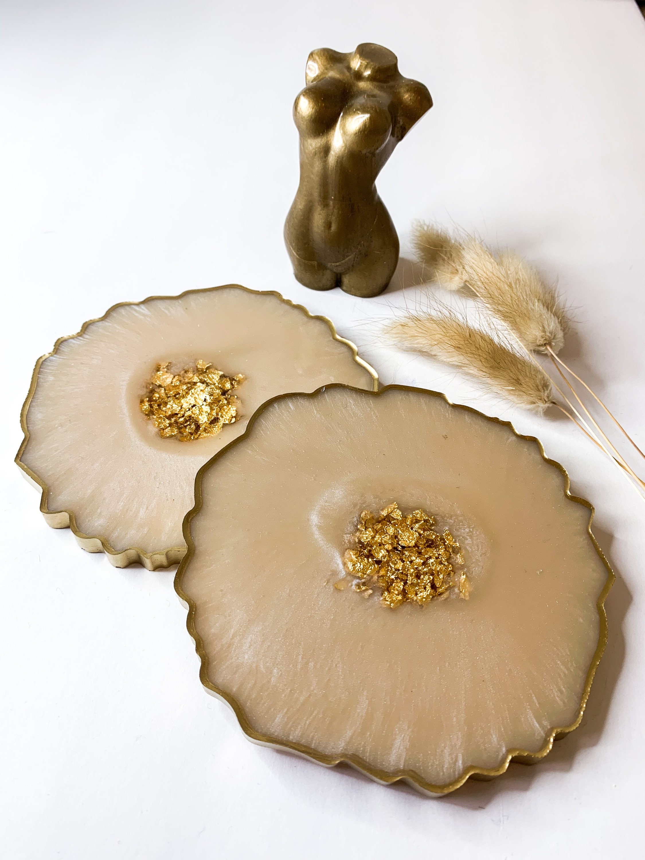 Harz Geode Achat Untersetzer Set Benutzerdefinierte | Etsy