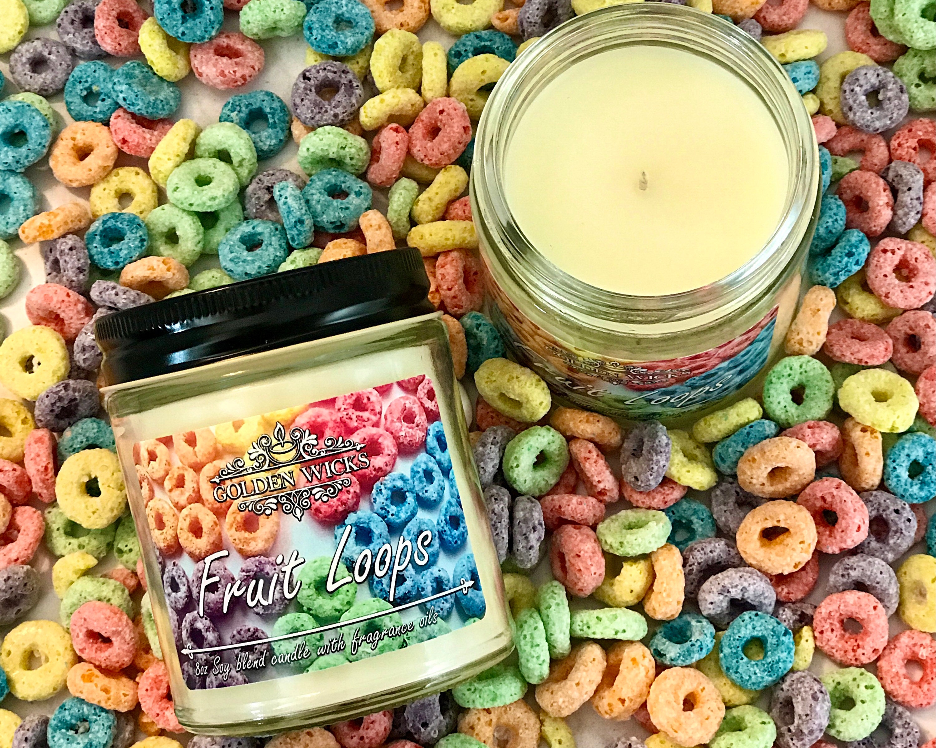 Fruit Loops Candle Colorful candles 8oz candle Gift idea Etsy