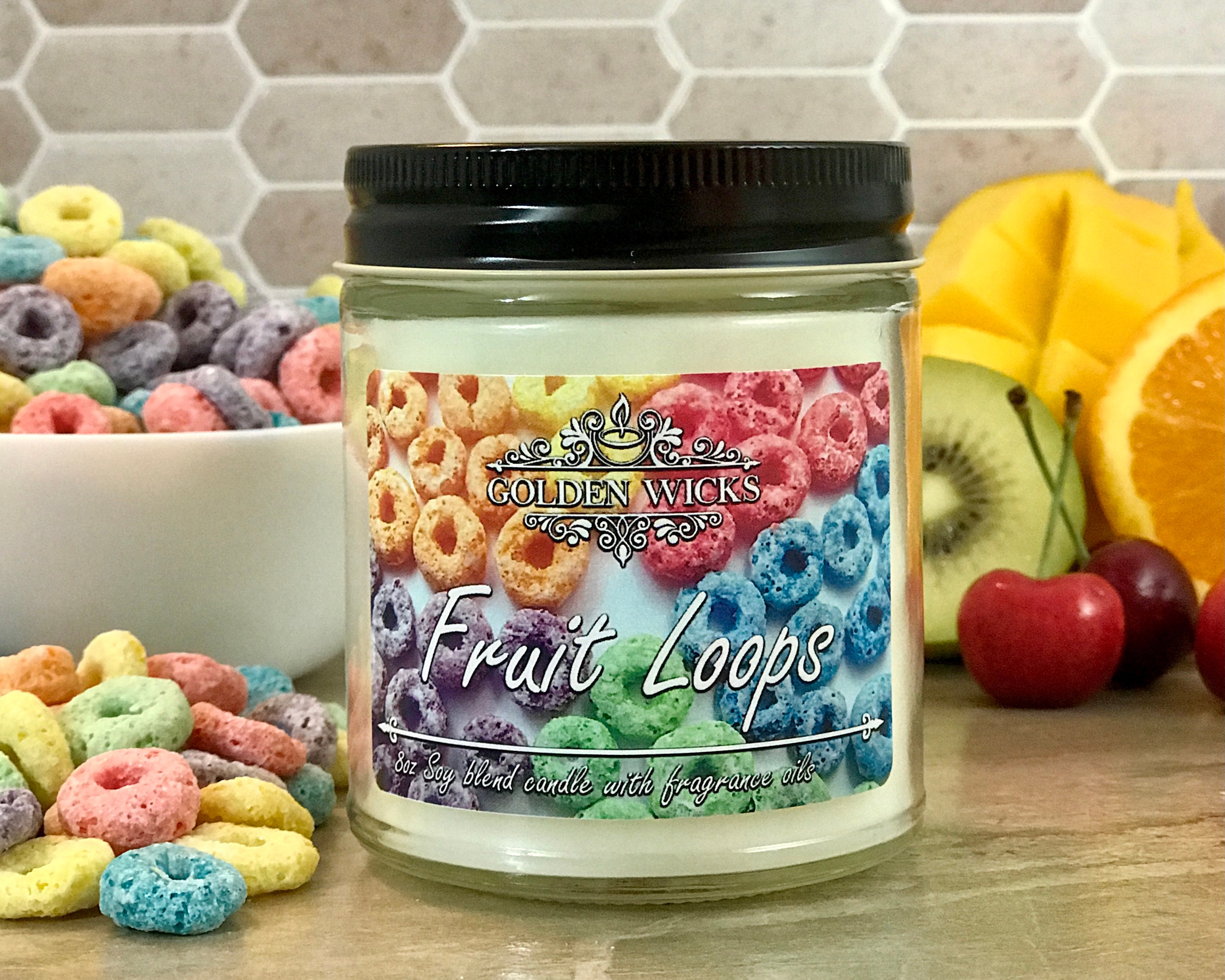 Fruit Loops Candle Colorful candles 8oz candle Gift idea Etsy