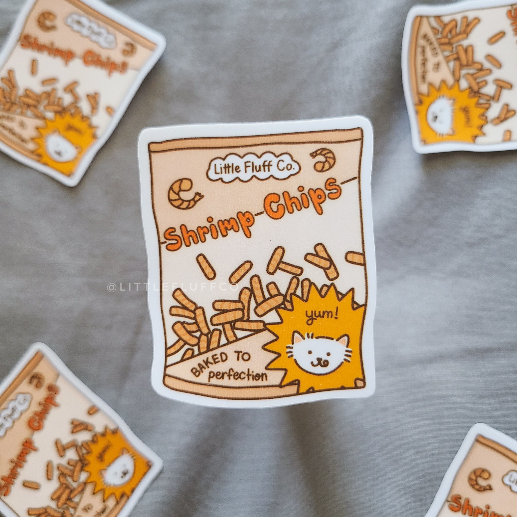 Shrimp Chips Sticker: Asian Snack, Kawaii Food Sticker - Etsy