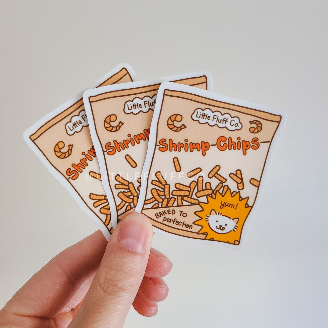 Shrimp Chips Sticker: Asian Snack, Kawaii Food Sticker - Etsy