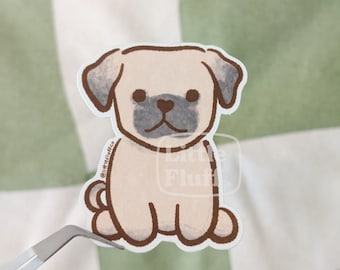 Pug Sticker - Pug gifts, Pug Mom, Cute Dog Sticker, Pet Stickers, Dog Breed Stickers